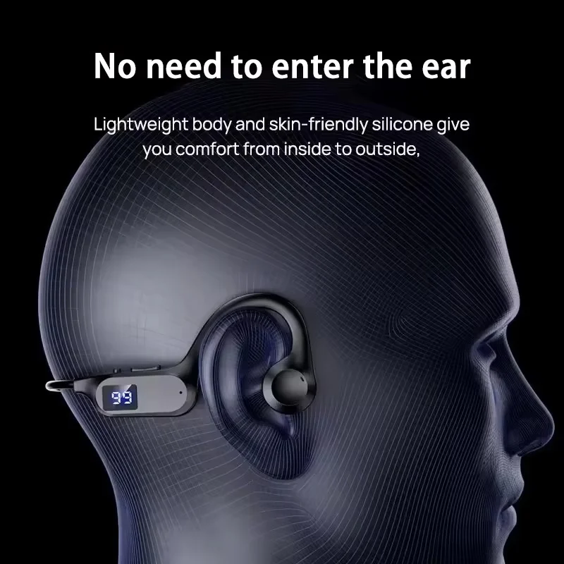 X7 Air-conduction Bluetooth Headphones V5.3 With Memory Card Slot Digital Display Over-ear Sports Headphones 2026 - Image 5
