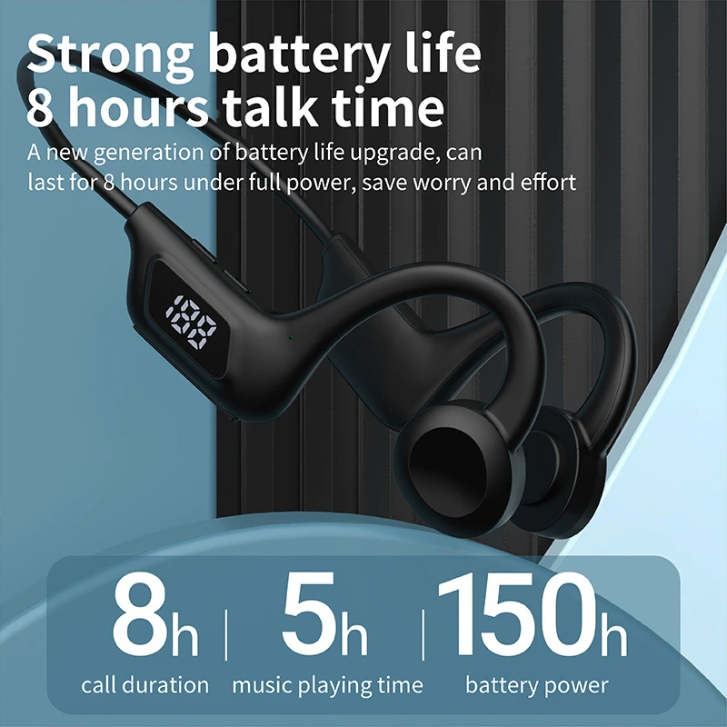 X7 Air-conduction Bluetooth Headphones V5.3 With Memory Card Slot Digital Display Over-ear Sports Headphones 2026 - Image 2